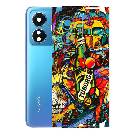 VIVO Z/V/X/T/U/S Series Phone Skins (All Models) - Cool Beer Bottle - 3D Embossed Finish (L-193) Vivo T1