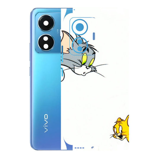VIVO Z/V/X/T/U/S Series Phone Skins (All Models) - Cute Tom And Jerry - 3D Embossed Finish (L-220) Vivo T1