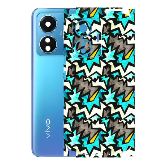 VIVO Z/V/X/T/U/S Series Phone Skins (All Models) - Funky Zig Zag - 3D Embossed Finish (L-223) Vivo T1