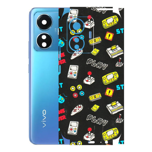 VIVO Z/V/X/T/U/S Series Phone Skins (All Models) - Gaming Doodles - 3D Embossed Finish (L-224) Vivo T1