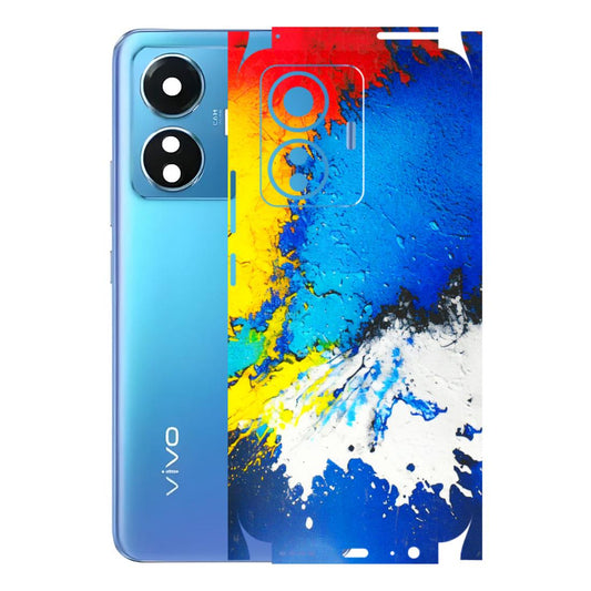 VIVO Z/V/X/T/U/S Series Phone Skins (All Models) - Acrylic Paint Spill - 3D Embossed Finish (L-229) Vivo T1