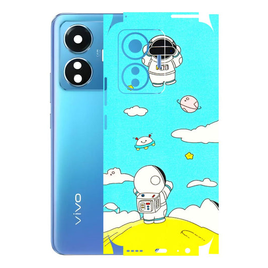 VIVO Z/V/X/T/U/S Series Phone Skins (All Models) - Blue Skies Astro Float - 3D Embossed Finish (L-230) Vivo T1