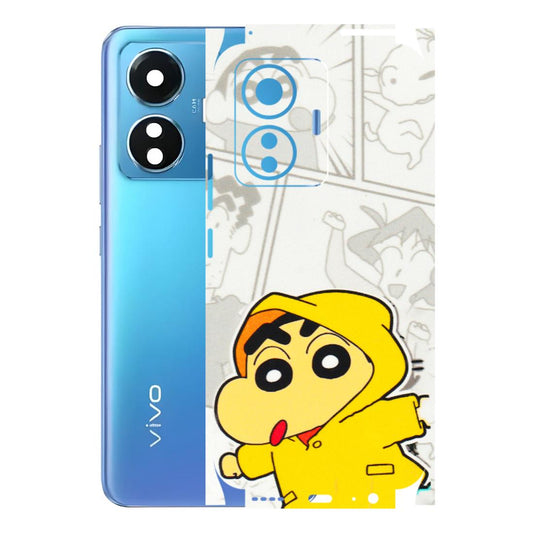 VIVO Z/V/X/T/U/S Series Phone Skins (All Models) - Yellow Shinchan Comic - 3D Embossed Finish (L-246) Vivo T1