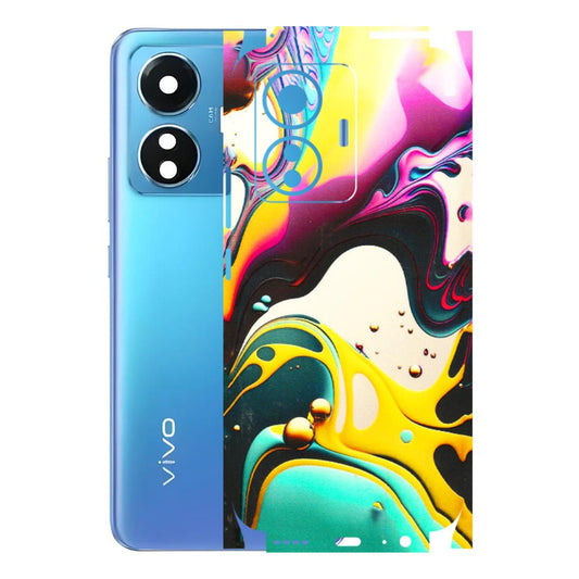 VIVO Z/V/X/T/U/S Series Phone Skins (All Models) - Multicolor Abstract pattern - 3D Embossed Finish (L-254) Vivo T1
