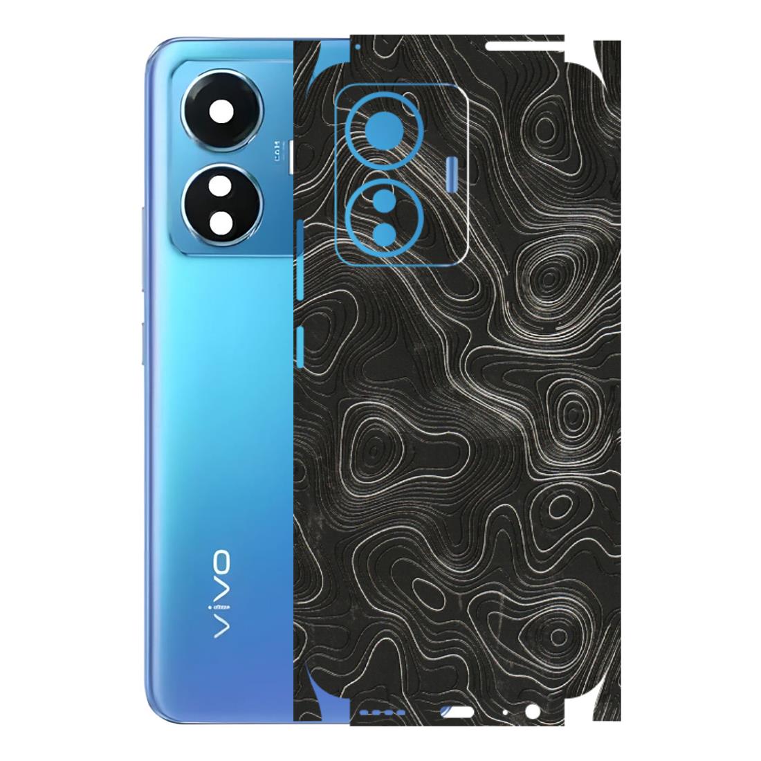 VIVO Z/V/X/T/U/S Series Phone Skins (All Models) - Abstract White Line Map - 3D Embossed Finish (L-269) Vivo T1