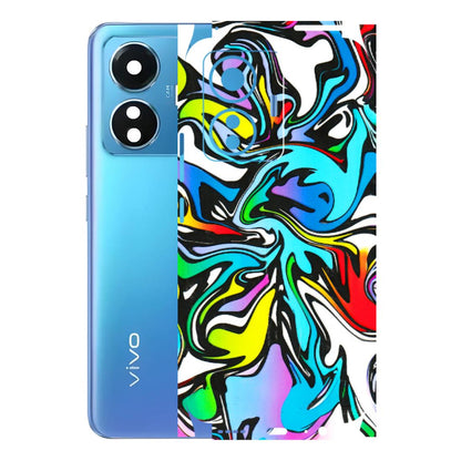 VIVO Z/V/X/T/U/S Series Phone Skins (All Models) - Abstract Colour Paints - 3D Embossed Finish (L-271) Vivo T1