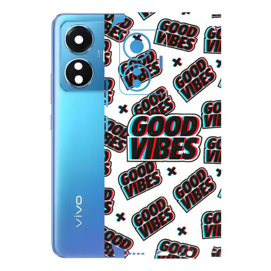 VIVO Z/V/X/T/U/S Series Phone Skins (All Models) - Good Vibes - 3D Embossed Finish (L-282) Vivo T1