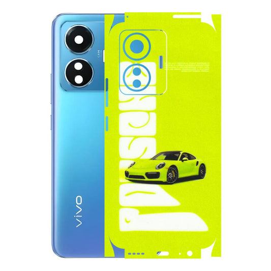 VIVO Z/V/X/T/U/S Series Phone Skins (All Models) - Lime Green Porche - 3D Embossed Finish (L-30) Vivo T1