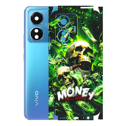 VIVO Z/V/X/T/U/S Series Phone Skins (All Models) - Skull Money - 3D Embossed Finish (L-303) Vivo T1
