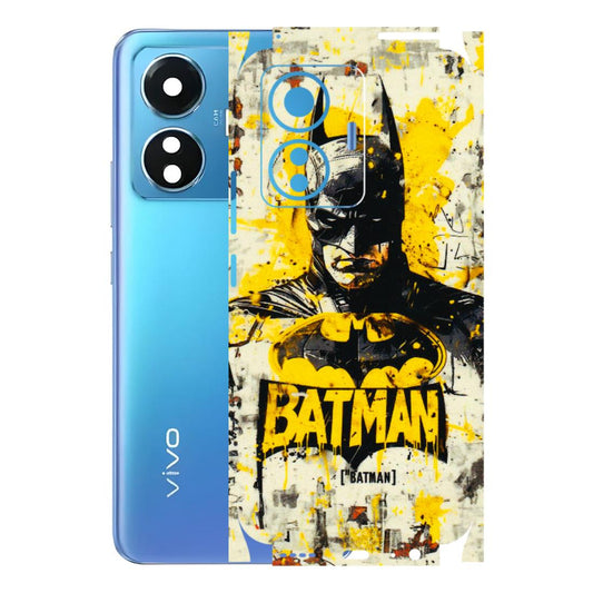 VIVO Z/V/X/T/U/S Series Phone Skins (All Models) - Batman Yellow BT - 3D Embossed Finish (L-304) Vivo T1