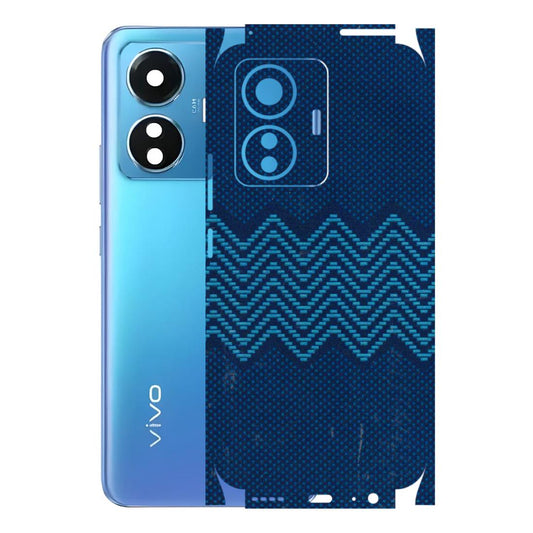 VIVO Z/V/X/T/U/S Series Phone Skins (All Models) - Blue Sober Waves - 3D Embossed Finish (L-306) Vivo T1