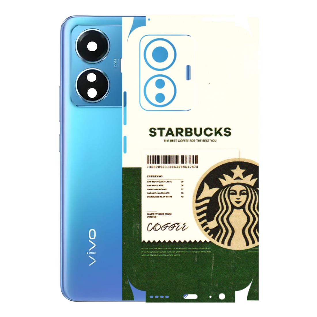VIVO Z/V/X/T/U/S Series Phone Skins (All Models) - Starbucks Barcode - 3D Embossed Finish (L-308) Vivo T1
