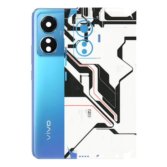 VIVO Z/V/X/T/U/S Series Phone Skins (All Models) - White Techy Logo - 3D Embossed Finish (L-312) Vivo T1