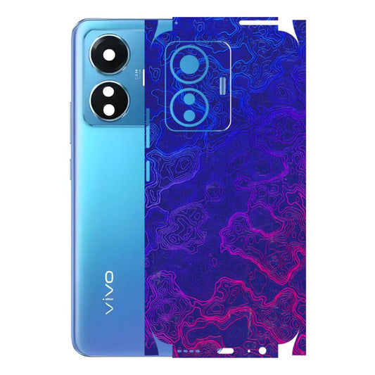 VIVO Z/V/X/T/U/S Series Phone Skins (All Models) - Purple Ripples Swirl - 3D Embossed Finish (L-314) Vivo T1