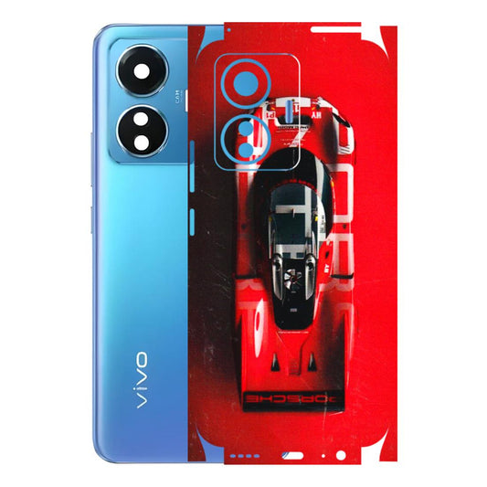 VIVO Z/V/X/T/U/S Series Phone Skins (All Models) - Red Porsche Car Logo - 3D Embossed Finish (L-315) Vivo T1