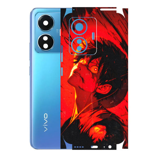 VIVO Z/V/X/T/U/S Series Phone Skins (All Models) - D.Luffy Power Up One Piece Anime - 3D Embossed Finish (L-326) Vivo T1
