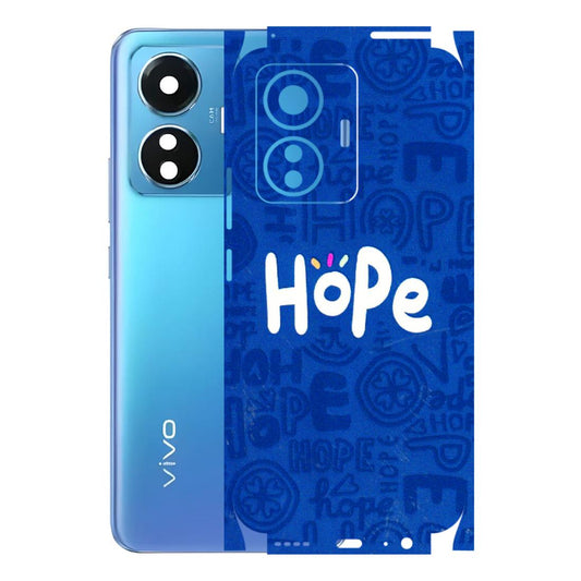 VIVO Z/V/X/T/U/S Series Phone Skins (All Models) - Hope Doodles Blue - 3D Embossed Finish (L-43) Vivo T1