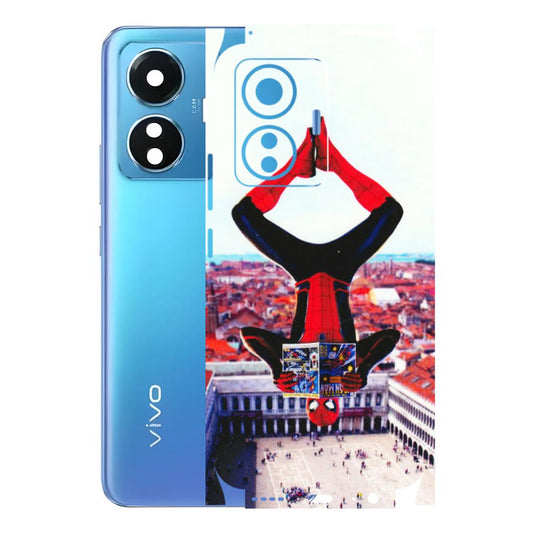 VIVO Z/V/X/T/U/S Series Phone Skins (All Models) - Spiderman Hanging - 3D Embossed Finish (L-53) Vivo T1