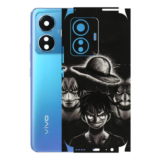 VIVO Z/V/X/T/U/S Series Phone Skins (All Models) - Black Luffy Hat - 3D Embossed Finish (L-57) Vivo T1