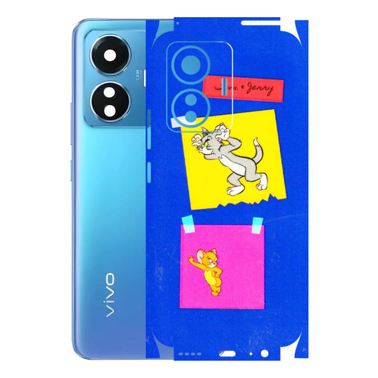 VIVO Z/V/X/T/U/S Series Phone Skins (All Models) - Tom N Jerry Sticky Notes - 3D Embossed Finish (L-88) Vivo T1
