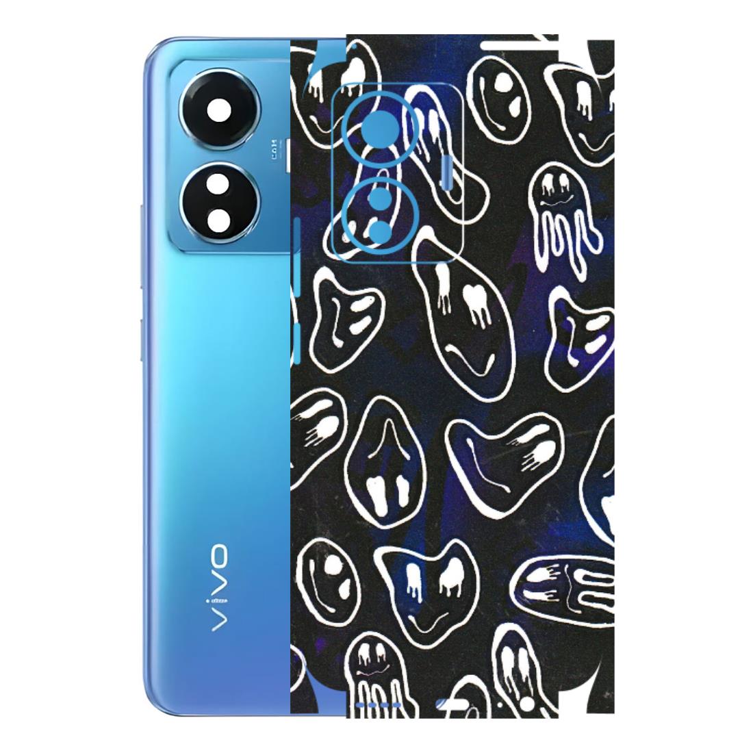 VIVO Z/V/X/T/U/S Series Phone Skins (All Models) - Distorted Smileys - 3D Embossed Finish (L-92) Vivo T1