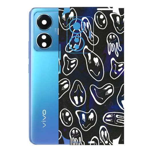 VIVO Z/V/X/T/U/S Series Phone Skins (All Models) - Distorted Smileys - 3D Embossed Finish (L-92) Vivo T1