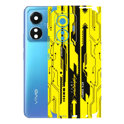 VIVO Z/V/X/T/U/S Series Phone Skins (All Models) - Yellow Cyberpunk - 3D Embossed Finish (L-93) Vivo T1