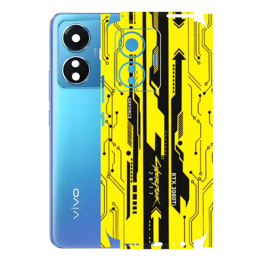VIVO Z/V/X/T/U/S Series Phone Skins (All Models) - Yellow Cyberpunk - 3D Embossed Finish (L-93) Vivo T1