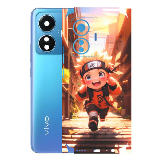 VIVO Z/V/X/T/U/S Series Phone Skins (All Models) - Naruto Cute Toon Running - Matte Finish (M-04) Vivo T1