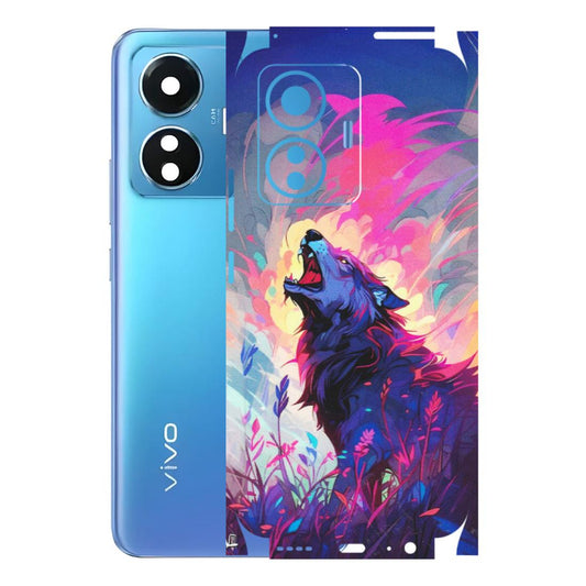 VIVO Z/V/X/T/U/S Series Phone Skins (All Models) - New Wild Wolf Abstract - Matte Finish (M-125) Vivo T1