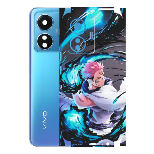 VIVO Z/V/X/T/U/S Series Phone Skins (All Models) - New Jujutsu Kaisen Grey Blue Anime - Matte Finish (M-127) Vivo T1