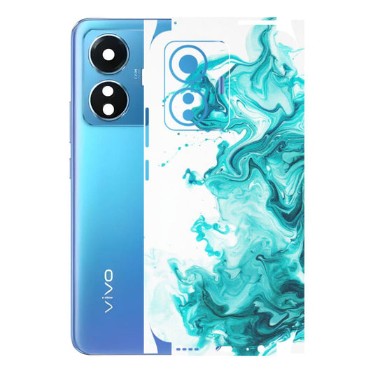 VIVO Z/V/X/T/U/S Series Phone Skins (All Models) - Sky Blue Abstract Colour - Matte Finish (M-146) Vivo T1