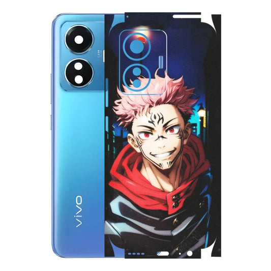 VIVO Z/V/X/T/U/S Series Phone Skins (All Models) - Yuji Itadori Funny Face Anime - Matte Finish (M-152) Vivo T1