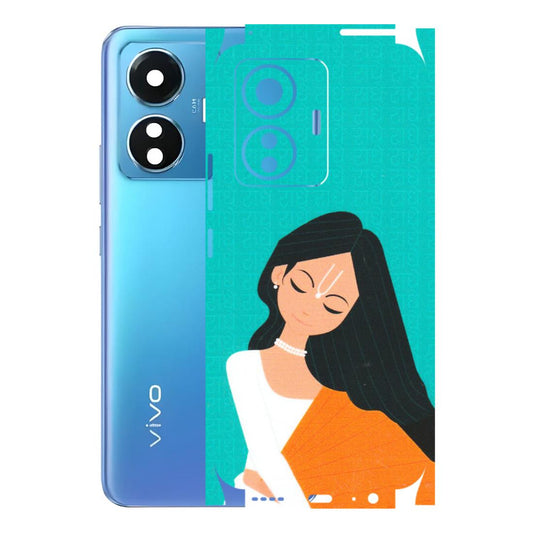 VIVO Z/V/X/T/U/S Series Phone Skins (All Models) - Radhe Radhe With Hindu Symbol - Matte Finish (M-164) Vivo T1