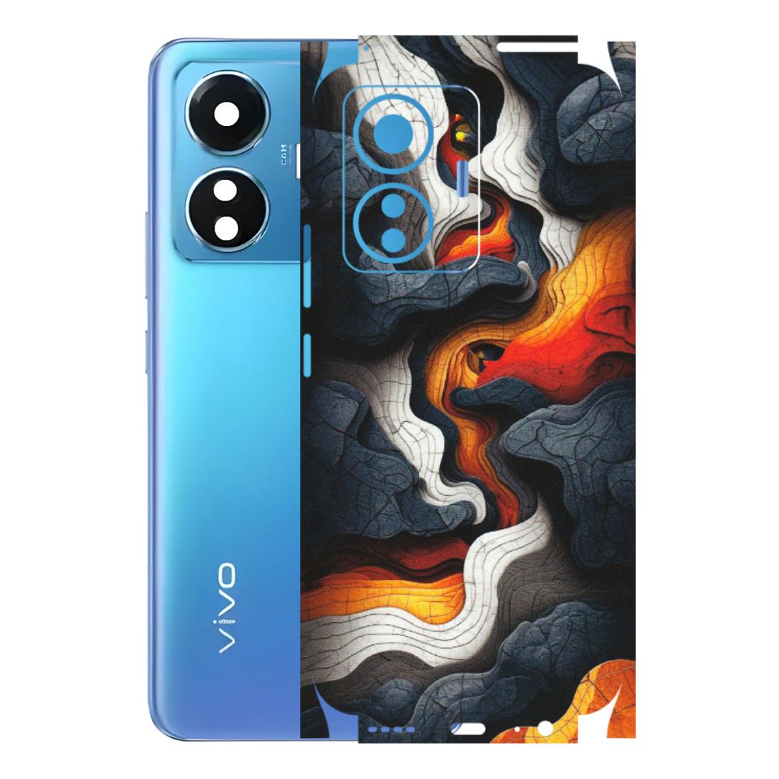 VIVO Z/V/X/T/U/S Series Phone Skins (All Models) - Abstract Volcanic Layers - Matte Finish (M-52) Vivo T1