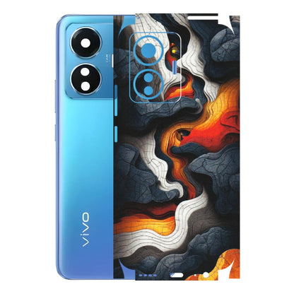 VIVO Z/V/X/T/U/S Series Phone Skins (All Models) - Abstract Volcanic Layers - Matte Finish (M-52) Vivo T1