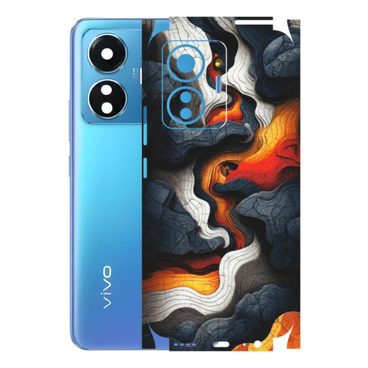 VIVO Z/V/X/T/U/S Series Phone Skins (All Models) - Abstract Volcanic Layers - Matte Finish (M-52) Vivo T1