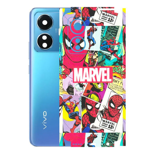 VIVO Z/V/X/T/U/S Series Phone Skins (All Models) - Marvel Comic Spiderman Grafitti - Matte Finish (M-72) Vivo T1
