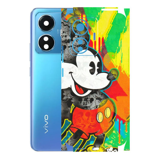 VIVO Z/V/X/T/U/S Series Phone Skins (All Models) - Multiple Mickey With Colourful Texture - Matte Finish (M-84) Vivo T1