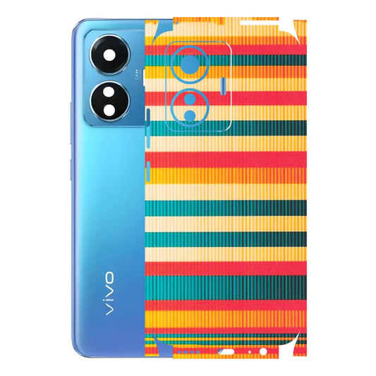 VIVO Z/V/X/T/U/S Series Phone Skins (All Models) - Colourful Stripes Soothing Effect - Matte Finish (M-86) Vivo T1
