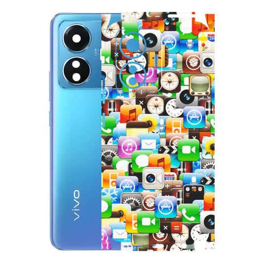 VIVO Z/V/X/T/U/S Series Phone Skins (All Models) - All Apple Icons - Matte Finish (M-93) Vivo T1