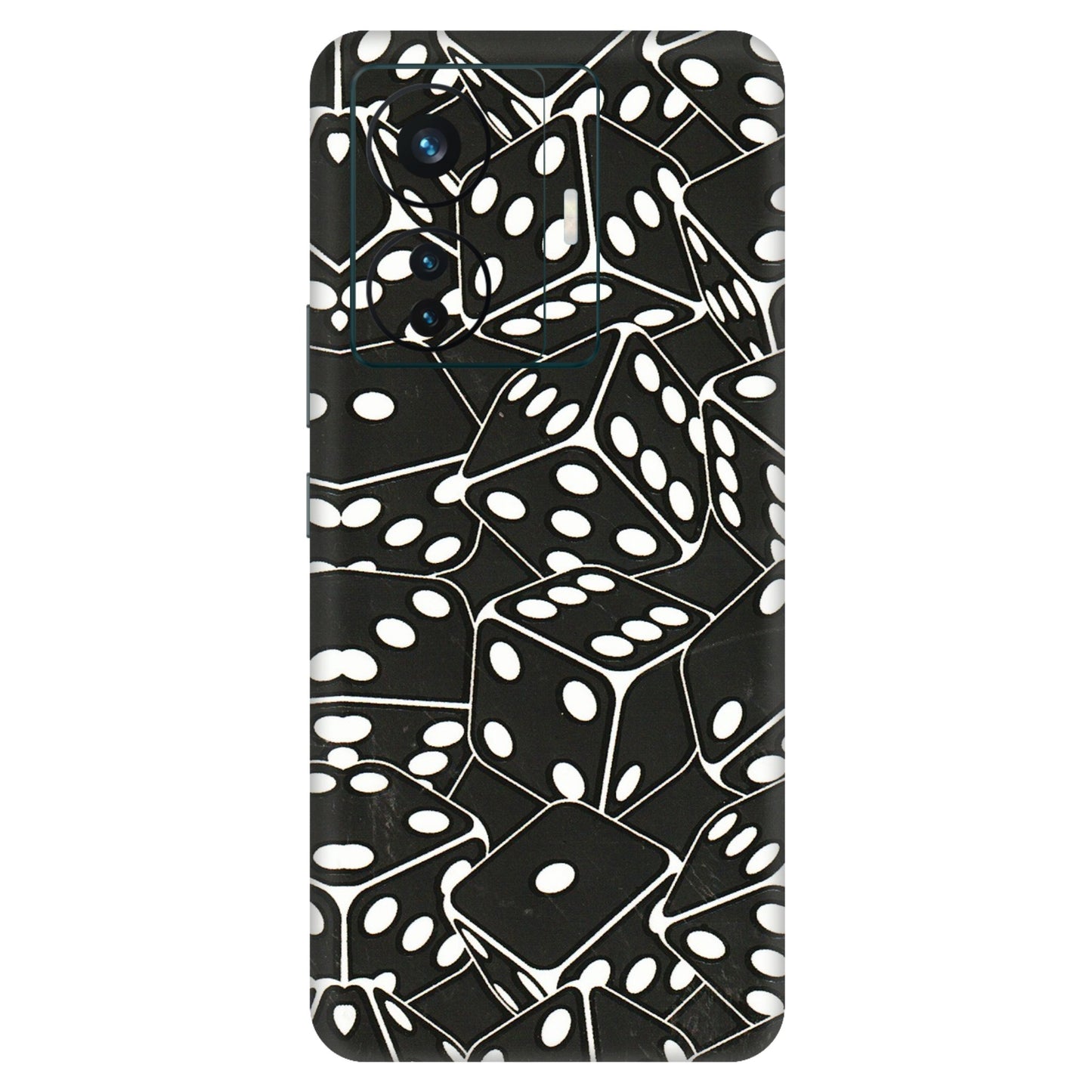 VIVO Z/V/X/T/U/S Series Phone Skins (All Models) - Big Black Dices - 3D Embossed Finish (L-106) Vivo T1 Pro (5G)