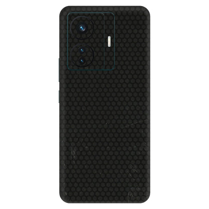 VIVO Z/V/X/T/U/S Series Phone Skins (All Models) - Black honeycomb - 3D Embossed Finish (L-114) Vivo T1 Pro (5G)