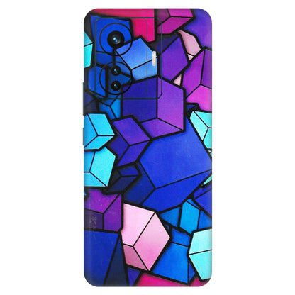 VIVO Z/V/X/T/U/S Series Phone Skins (All Models) - Cube Doodle - 3D Embossed Finish (L-141) Vivo T1 Pro (5G)