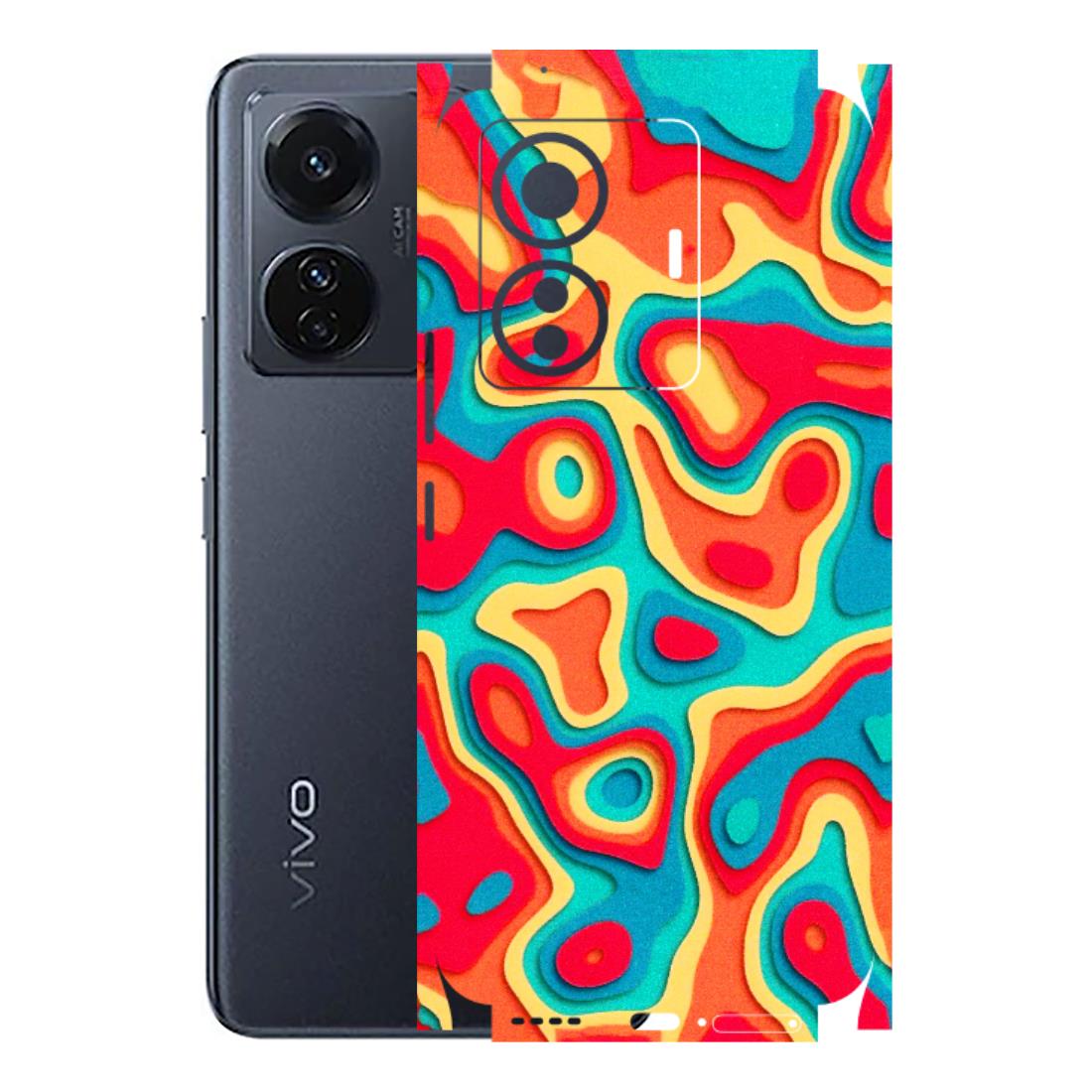 VIVO Z/V/X/T/U/S Series Phone Skins (All Models) - Abstract Swirl - 3D Embossed Finish (L-150) Vivo T1 Pro (5G)