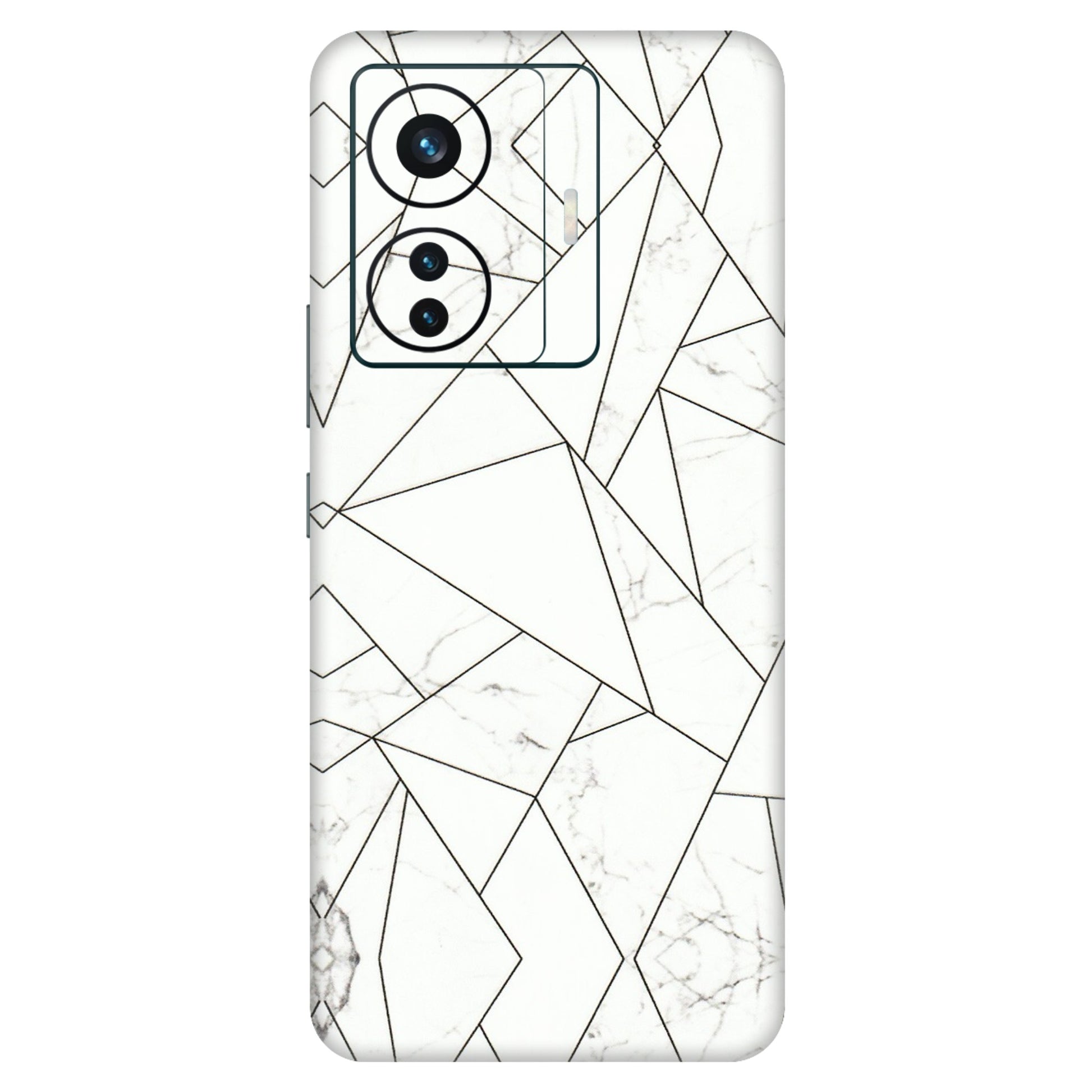 VIVO Z/V/X/T/U/S Series Phone Skins (All Models) - Luxury White Marble Effect - 3D Embossed Finish (L-168) Vivo T1 Pro (5G)