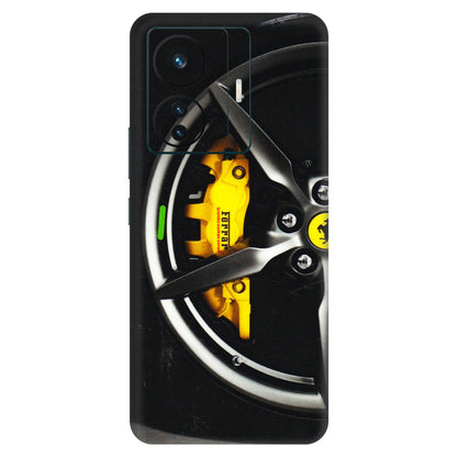 VIVO Z/V/X/T/U/S Series Phone Skins (All Models) - Ferrari Wheel Alloy - 3D Embossed Finish (L-173) Vivo T1 Pro (5G)