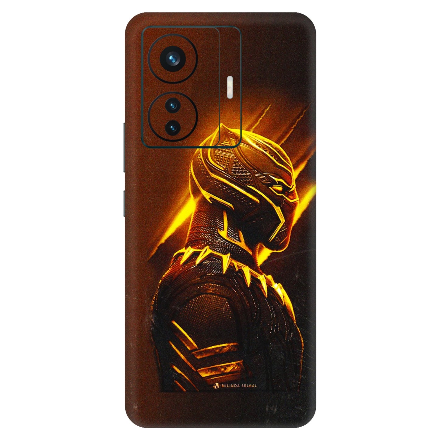 VIVO Z/V/X/T/U/S Series Phone Skins (All Models) - Gold Black Panther - 3D Embossed Finish (L-181) Vivo T1 Pro (5G)