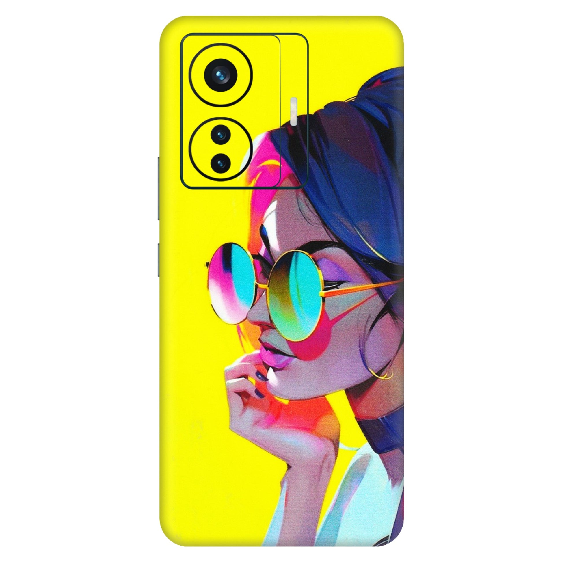 VIVO Z/V/X/T/U/S Series Phone Skins (All Models) - Bold Stylish Girl - 3D Embossed Finish (L-222) Vivo T1 Pro (5G)