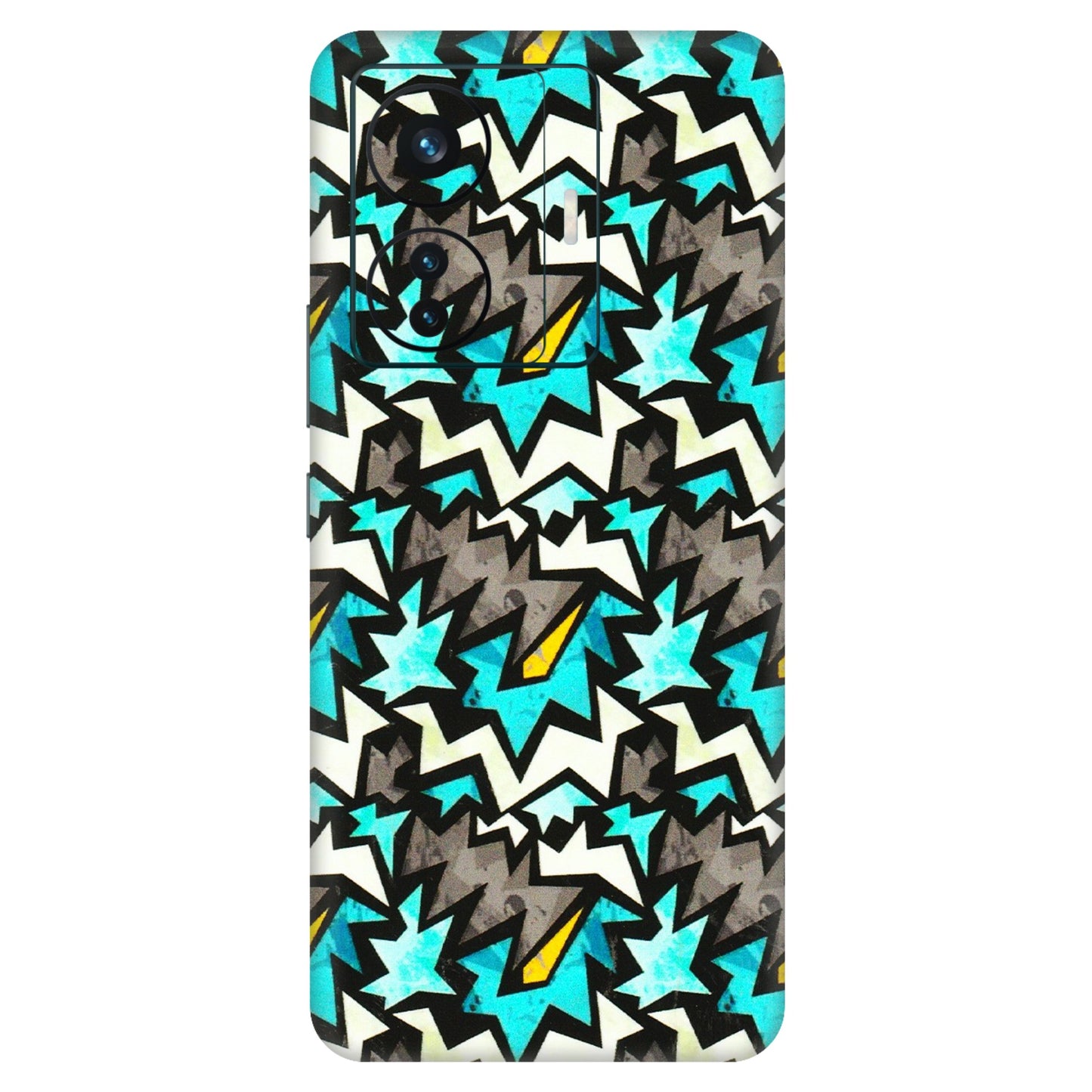 VIVO Z/V/X/T/U/S Series Phone Skins (All Models) - Funky Zig Zag - 3D Embossed Finish (L-223) Vivo T1 Pro (5G)
